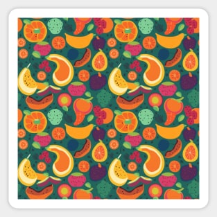 Colorful Fruit Motif in Seamless Pattern V4 Sticker